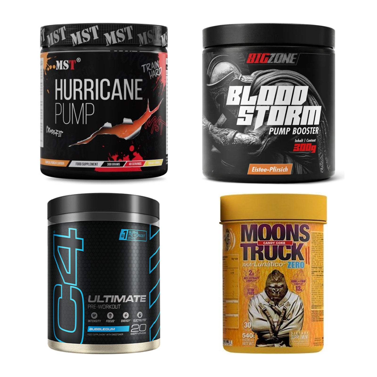 Booster-Probierset: MST Hurricane + Big Zone Bloodsto + 2 weitere – alle enthaltenen Artikel