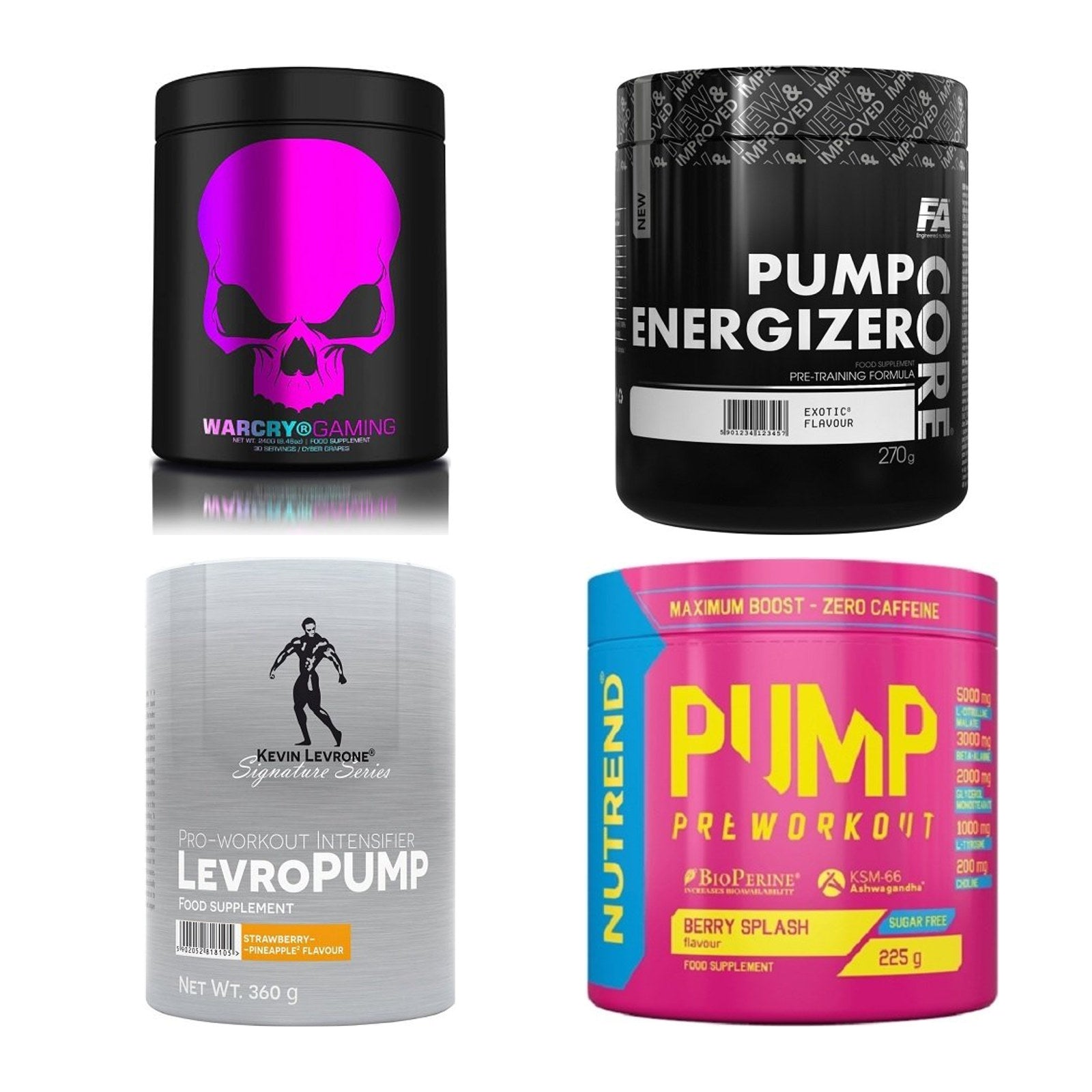 Booster-Probierset: Genius Nutrition + FA Nutrition Core + 2 weitere – alle enthaltenen Artikel