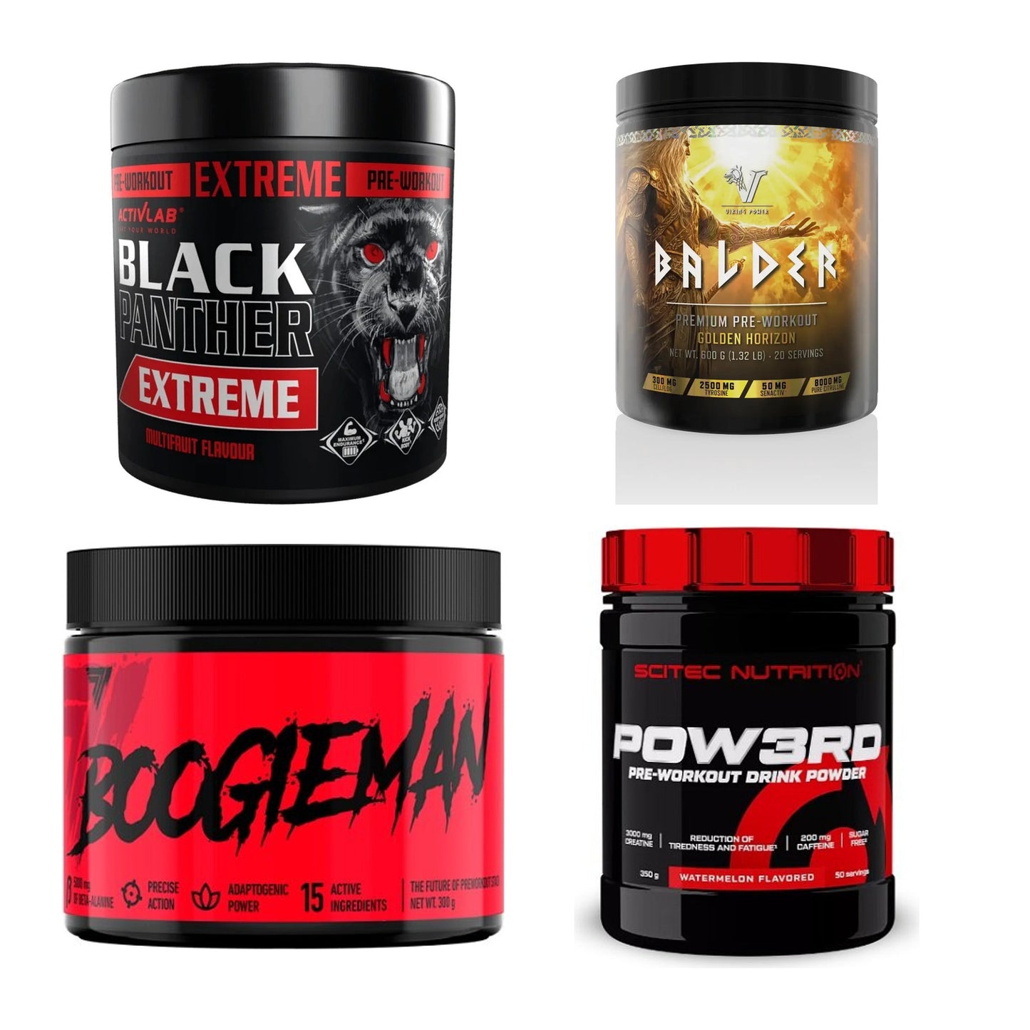 Booster-Probierset: Activlab Black + Viking Power + 2 weitere – alle enthaltenen Artikel