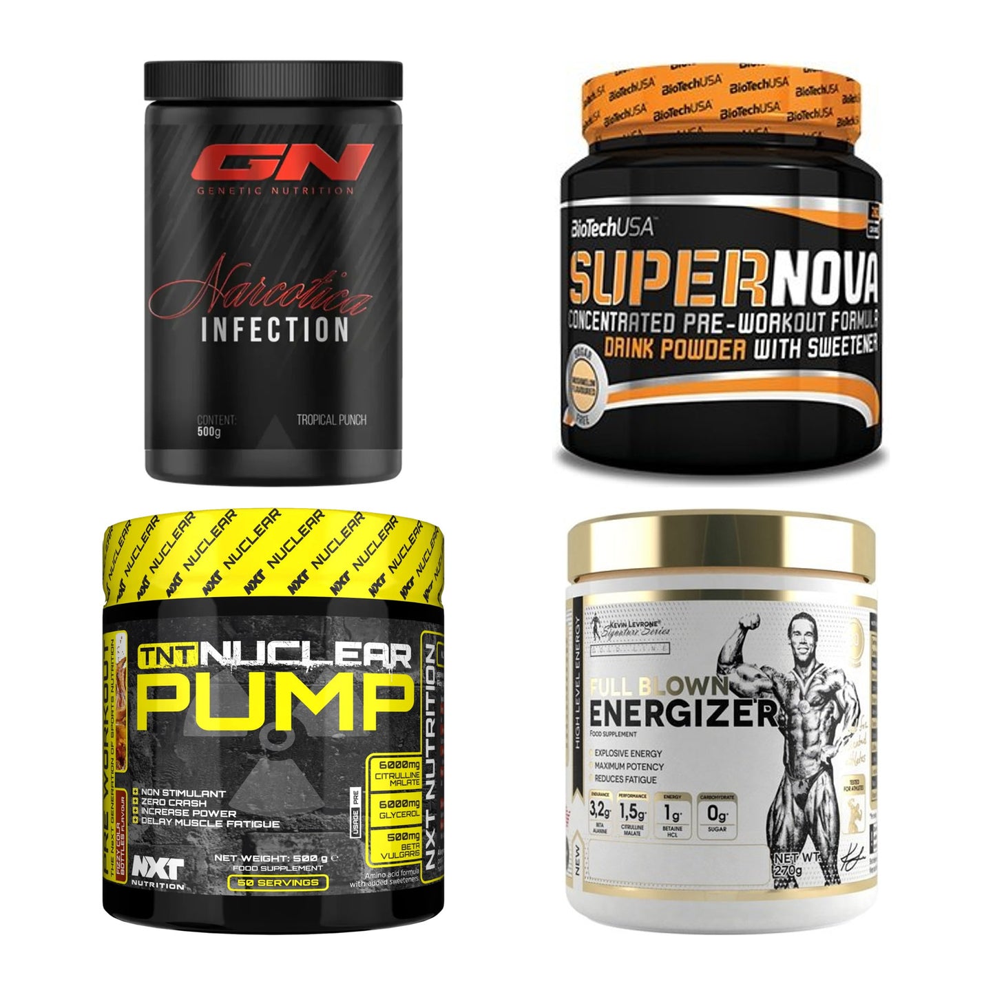 Booster-Probierset: GN Narcotica + BioTech Supernova + 2 weitere – alle enthaltenen Artikel