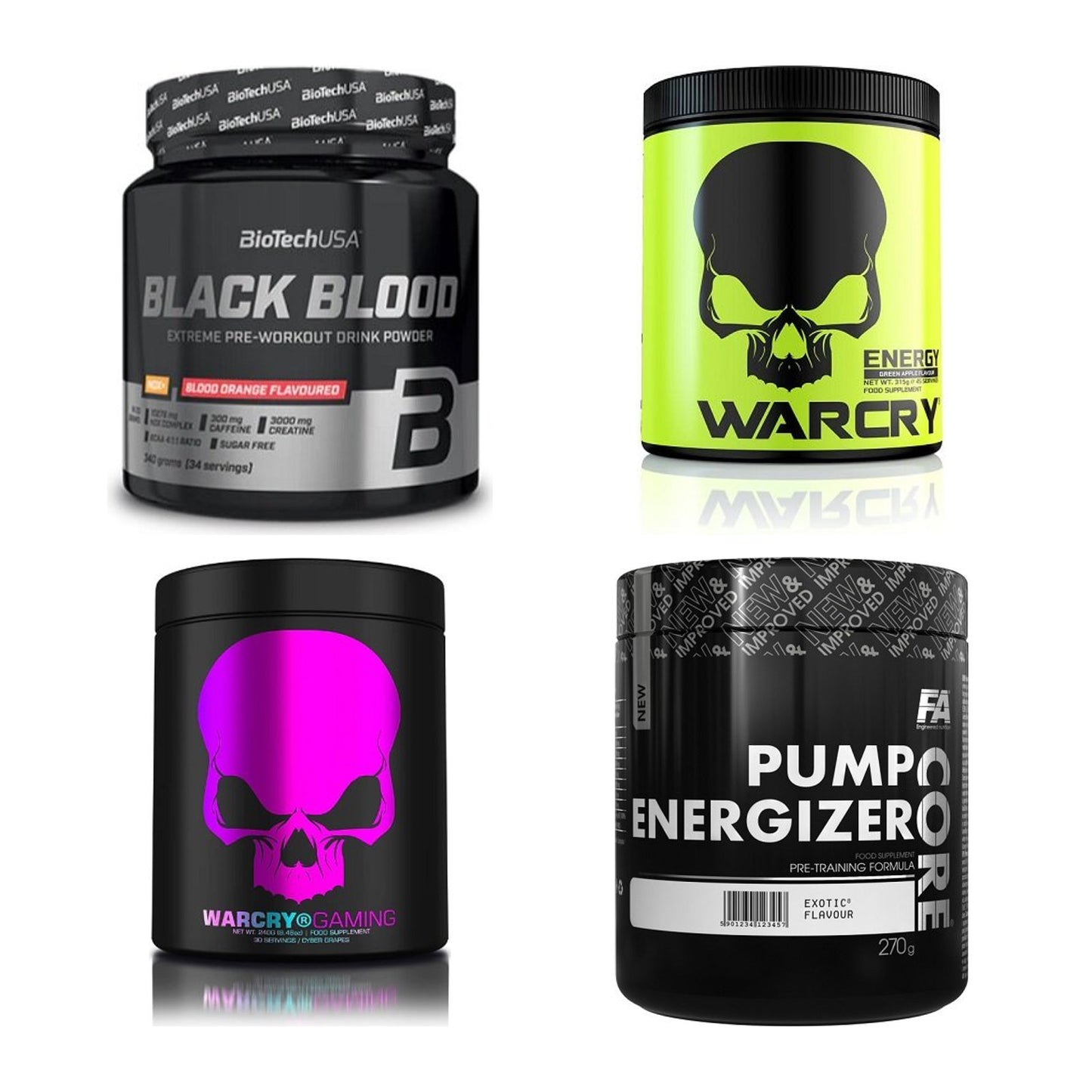 Booster-Probierset: BioTech Black + Genius Nutrition + 2 weitere – alle enthaltenen Artikel