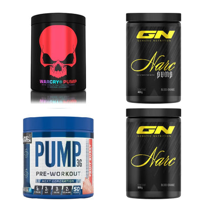 Booster-Probierset: Genius Nutrition + GN Narc Pump + 2 weitere – alle enthaltenen Artikel