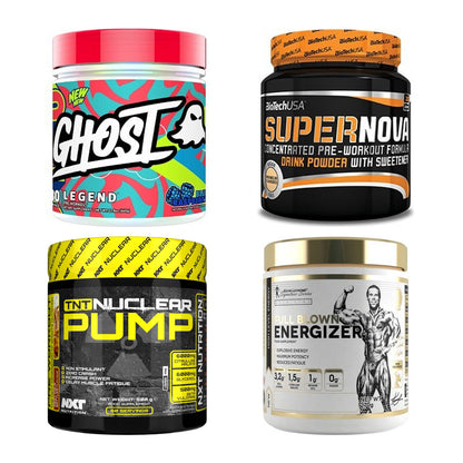 Booster-Probierset: Ghost Legend V4 + BioTech Supernova + 2 weitere – alle enthaltenen Artikel