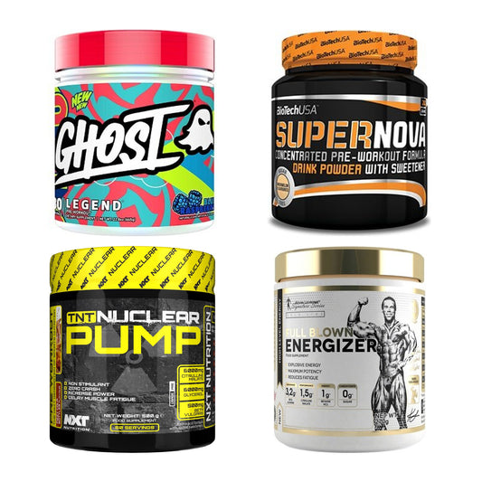 Booster-Probierset: Ghost Legend V4 + BioTech Supernova + 2 weitere – alle enthaltenen Artikel