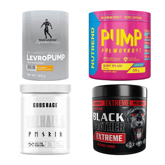 Booster-Probierset: Kevin Levrone + Nutrend Pump 225g + 2 weitere – alle enthaltenen Artikel