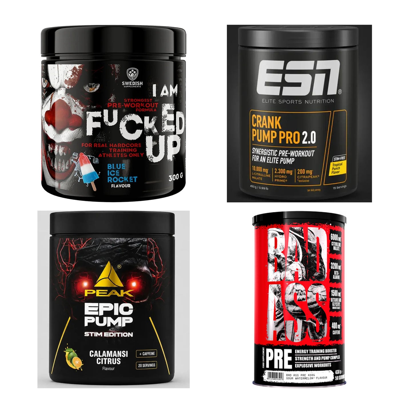 Booster-Probierset: Swedish Supplemen + ESN Crank Pump + 2 weitere – alle enthaltenen Artikel