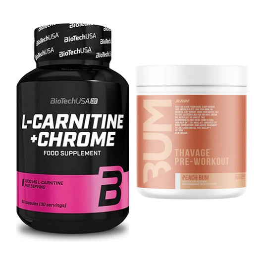 Cardio-Duo: BioTech L-Carnitine + Chrome + RAW Nutrition CBUM Thavage – alle enthaltenen Artikel