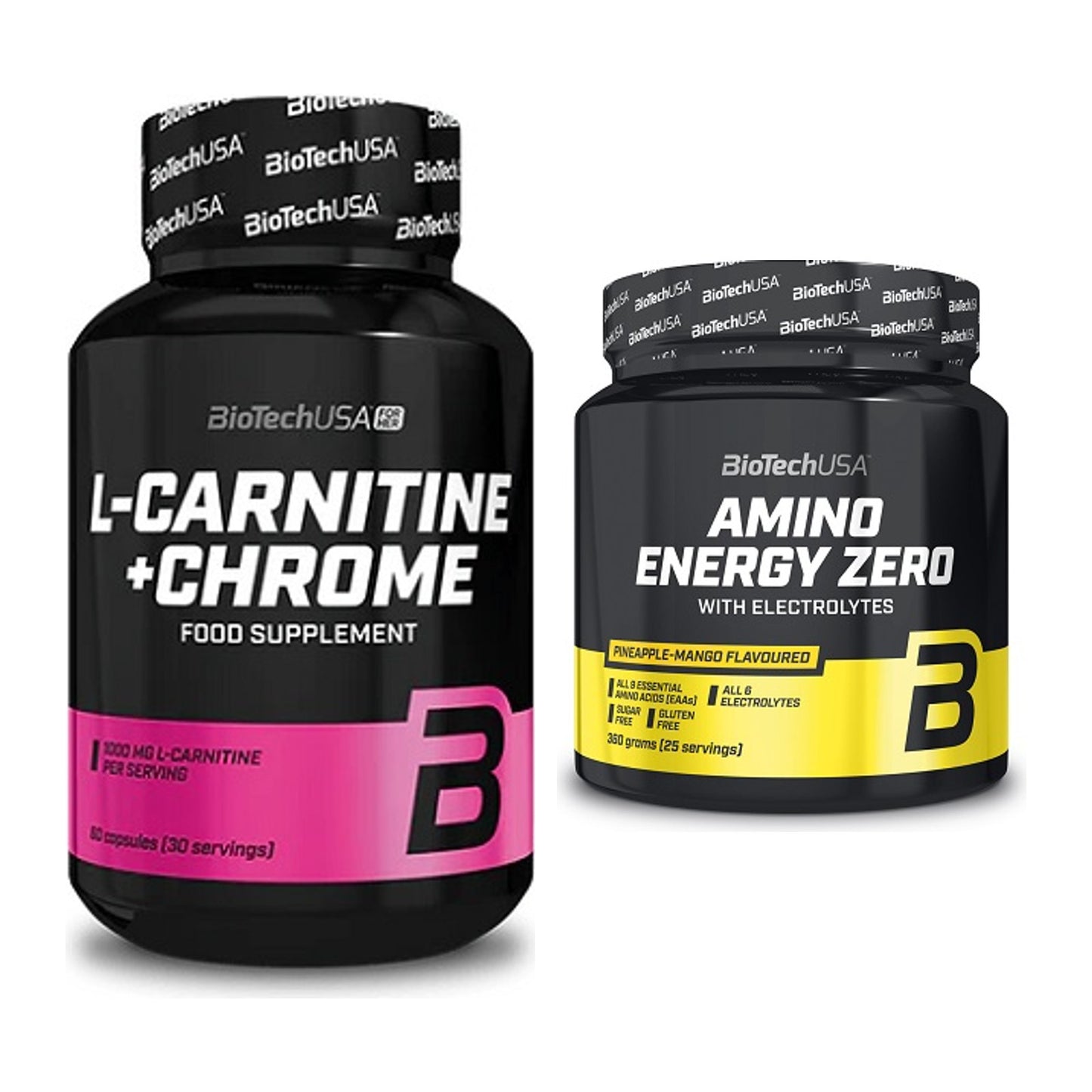 Cardio-Duo: BioTech L-Carnitine + Chrome + BioTech Amino Energy Zero – alle enthaltenen Artikel