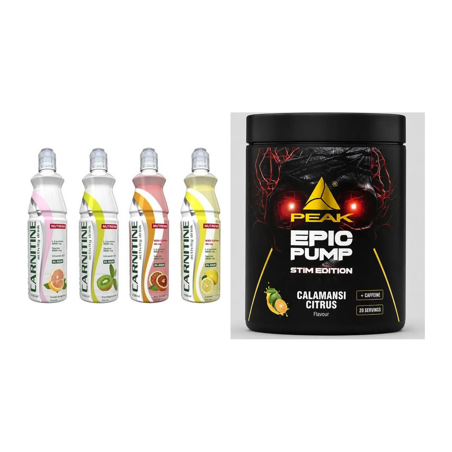 Cardio-Duo: Nutrend Activity + Peak Epic Pump Stim Edition – alle enthaltenen Artikel