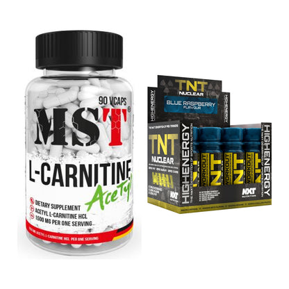 Cardio-Duo: MST L-Carnitine Acetyle + NXT Nutrition TNT Nuclear Shots – alle enthaltenen Artikel