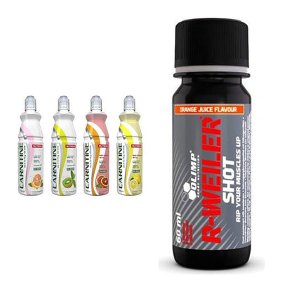 Cardio-Duo: Nutrend Activity L-Carnitine Drink + Olimp R-Weiler Shot – alle enthaltenen Artikel