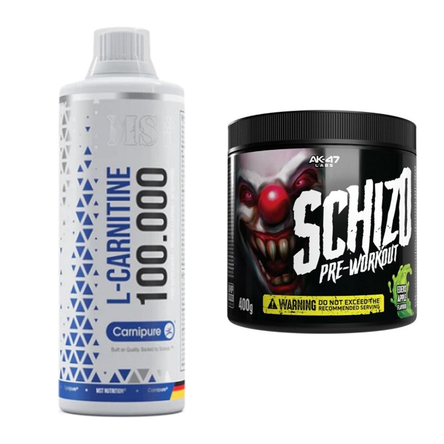 Cardio-Duo: MST L-Carnitine Carnipure + AK47 Labs Schizo – alle enthaltenen Artikel