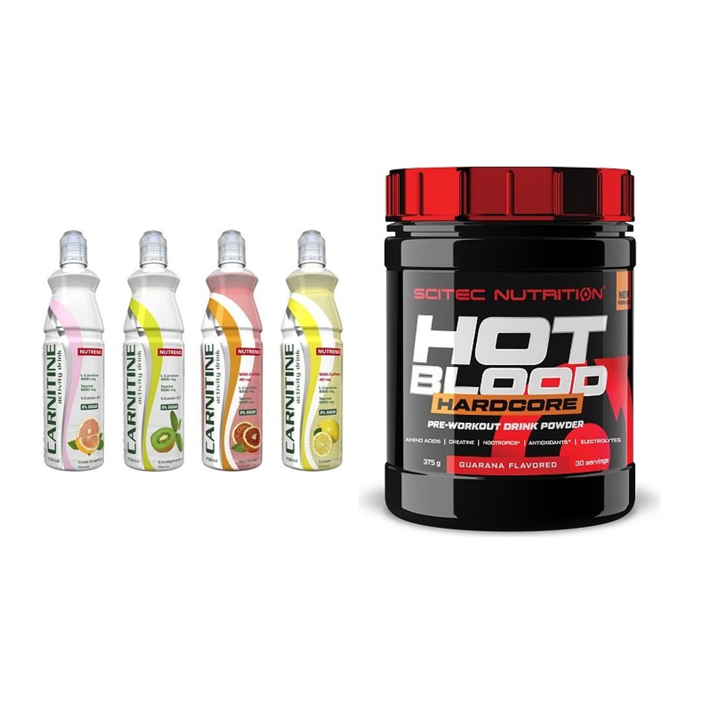 Cardio-Duo: Nutrend Activity + Scitec Hot Blood Hardcore – alle enthaltenen Artikel