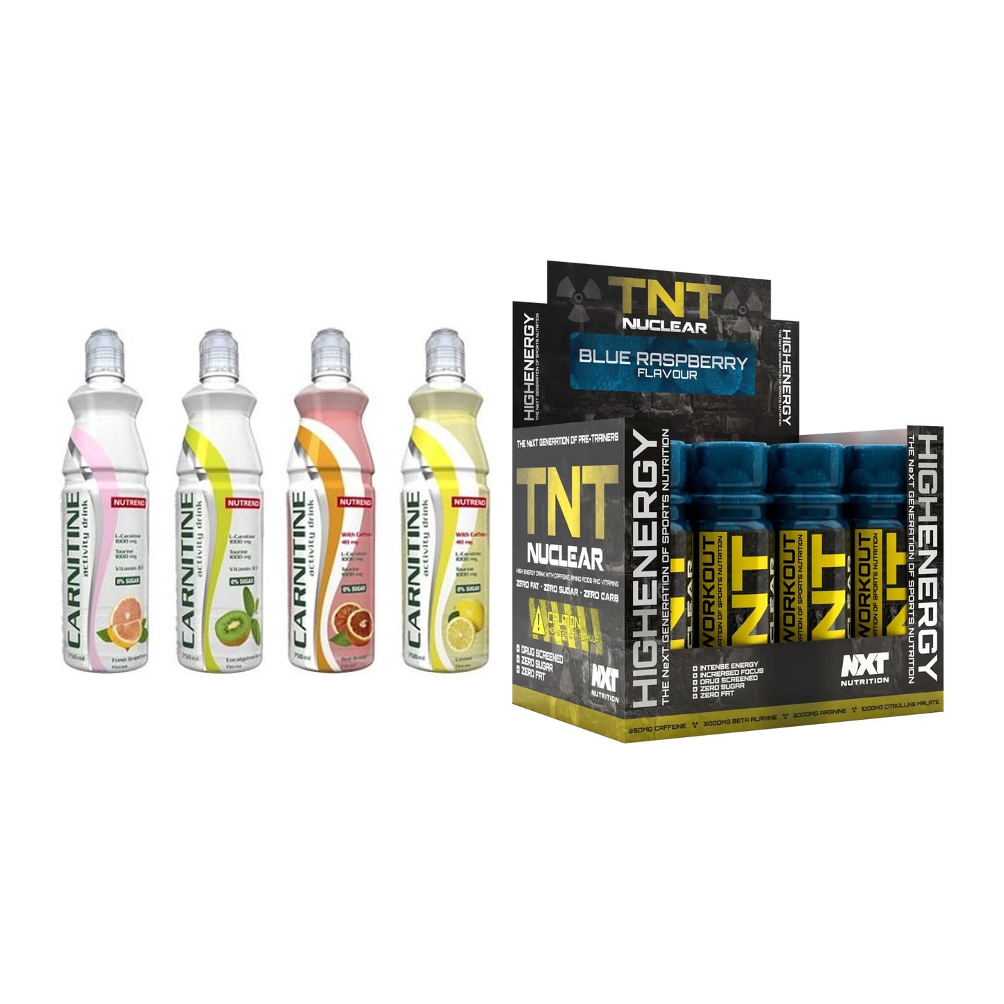 Cardio-Duo: Nutrend Activity + NXT Nutrition TNT Nuclear – alle enthaltenen Artikel