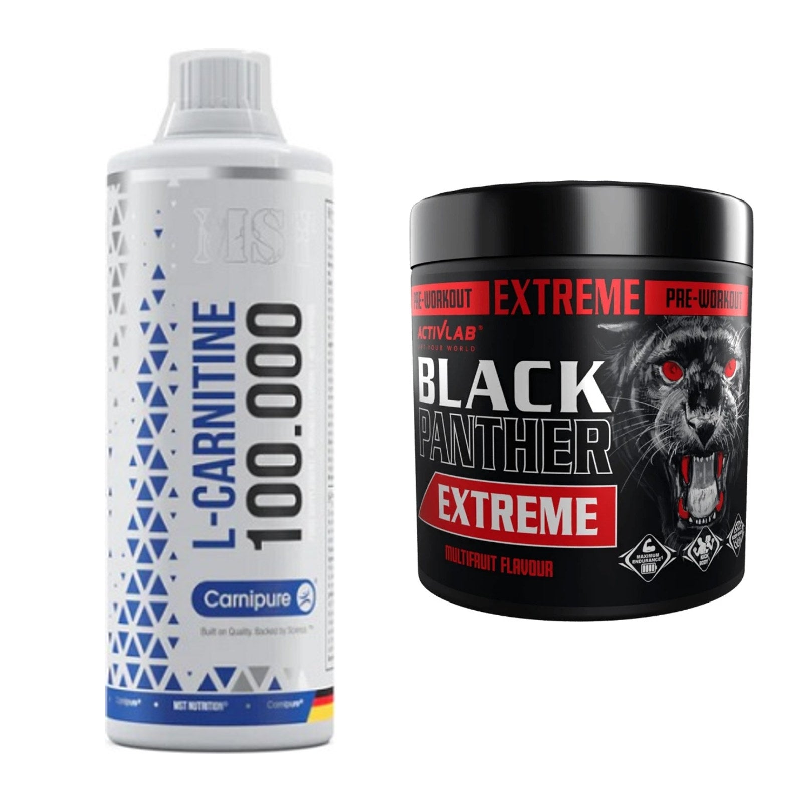 Cardio-Duo: MST L-Carnitine Carnipure + Activlab Black Panther – alle enthaltenen Artikel