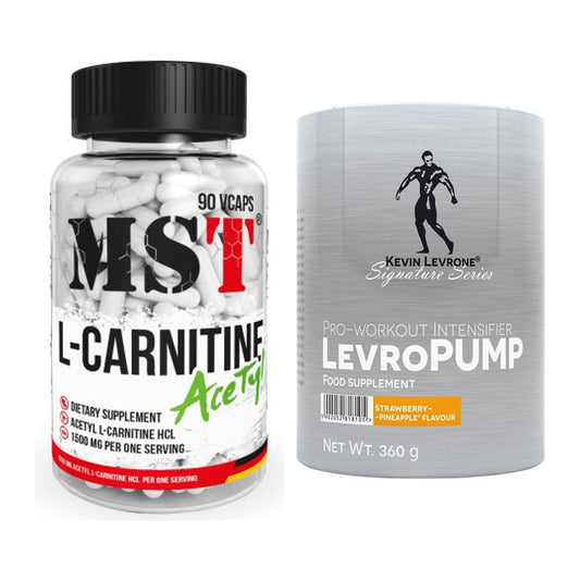 Cardio-Duo: MST L-Carnitine Acetyle + Kevin Levrone Levro Pump – alle enthaltenen Artikel