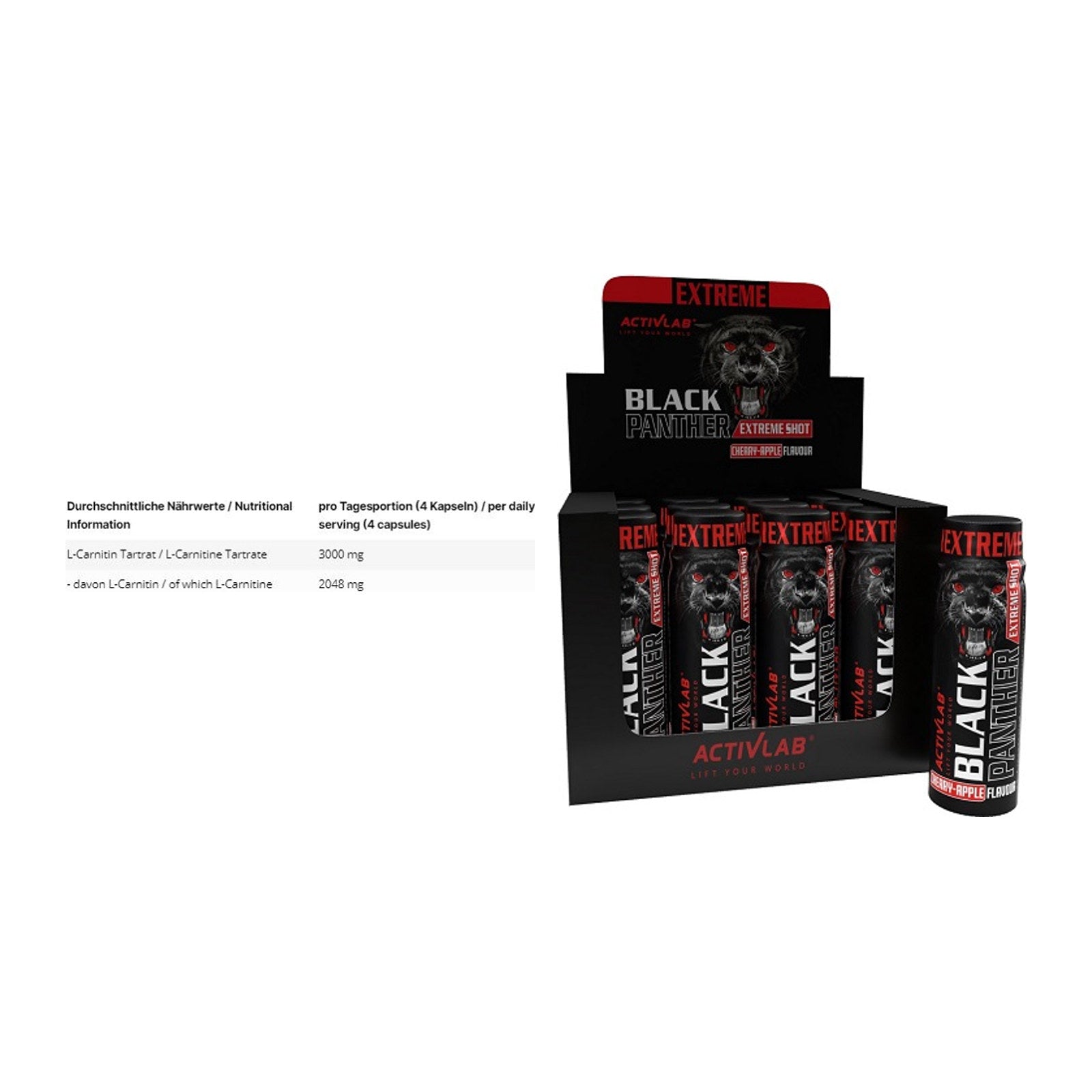 Cardio-Duo: INLEAD L-Carnitine Tartrate + Activlab Black Panther – alle enthaltenen Artikel