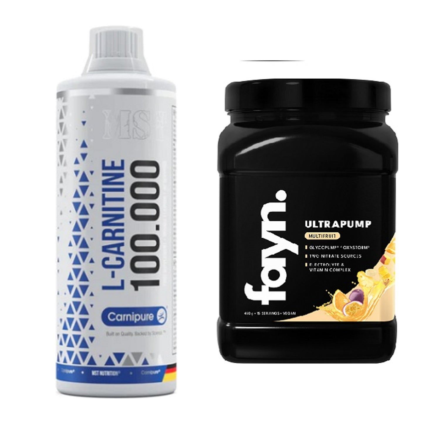 Cardio-Duo: MST L-Carnitine Carnipure 100 000 + Fayn. Ultrapump – alle enthaltenen Artikel