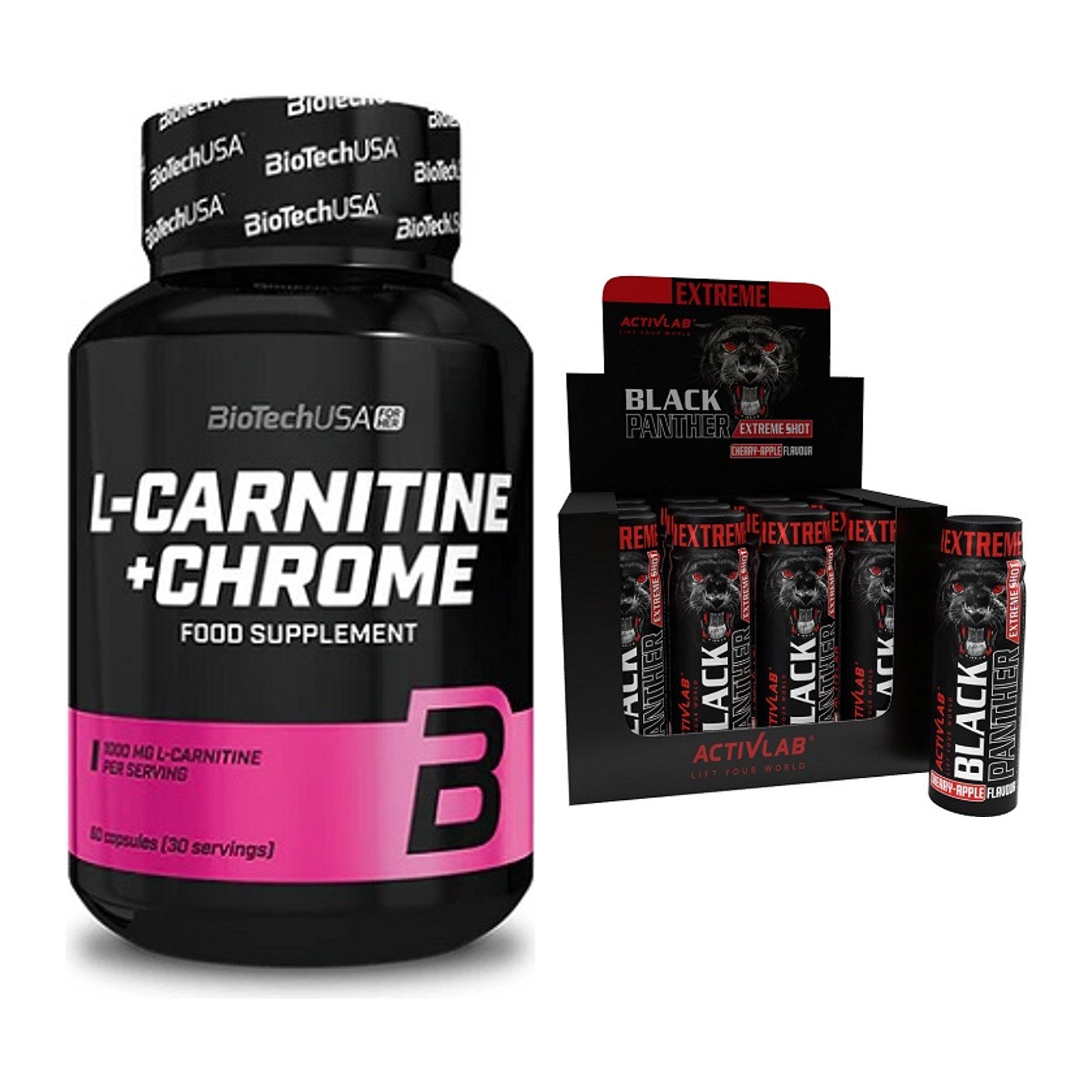 Cardio-Duo: BioTech L-Carnitine + Activlab Black Panther – alle enthaltenen Artikel