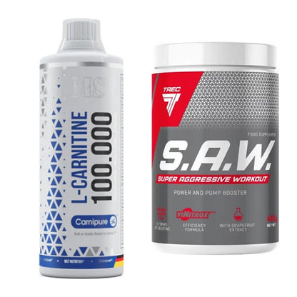 Cardio-Duo: MST L-Carnitine Carnipure + Trec Nutrition SAW Booster – alle enthaltenen Artikel