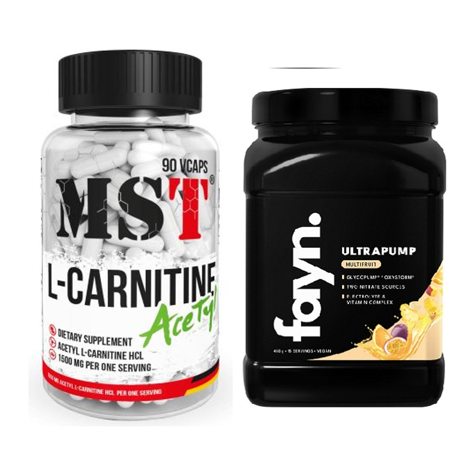 Cardio-Duo: MST L-Carnitine Acetyle + Fayn. Ultrapump – alle enthaltenen Artikel