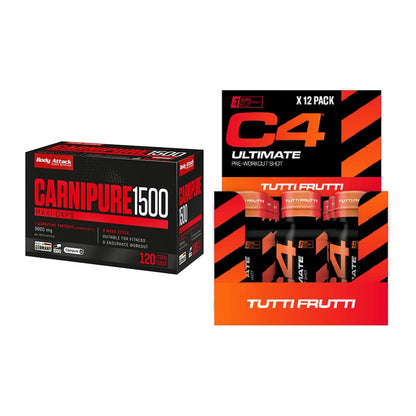 Cardio-Duo: Body Attack Carnipure 1500 + Cellucor C4 Ultimate – alle enthaltenen Artikel