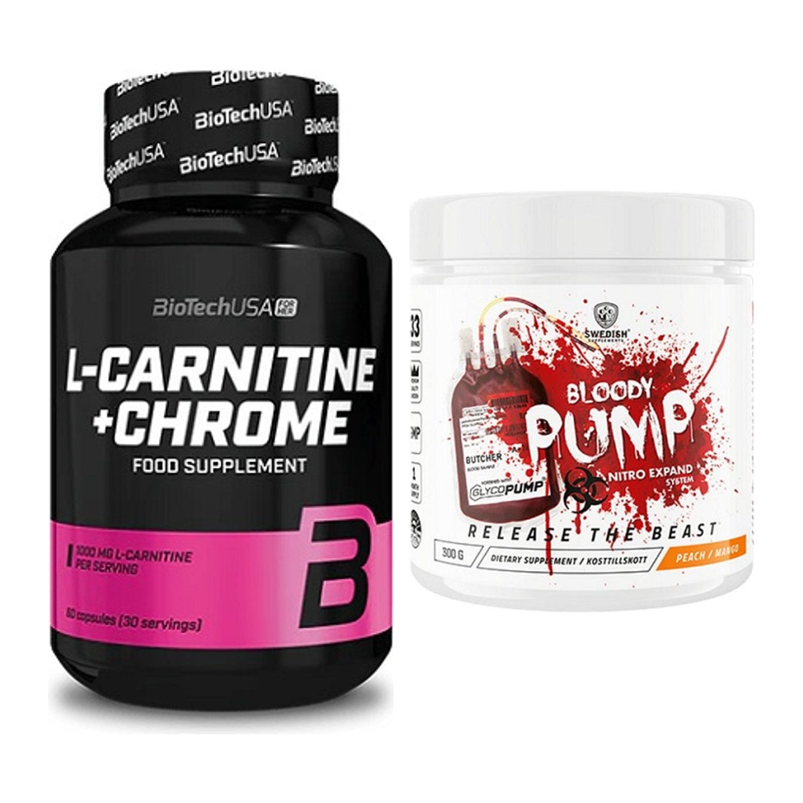 Cardio-Duo: BioTech L-Carnitine + Swedish Supplements Bloody – alle enthaltenen Artikel