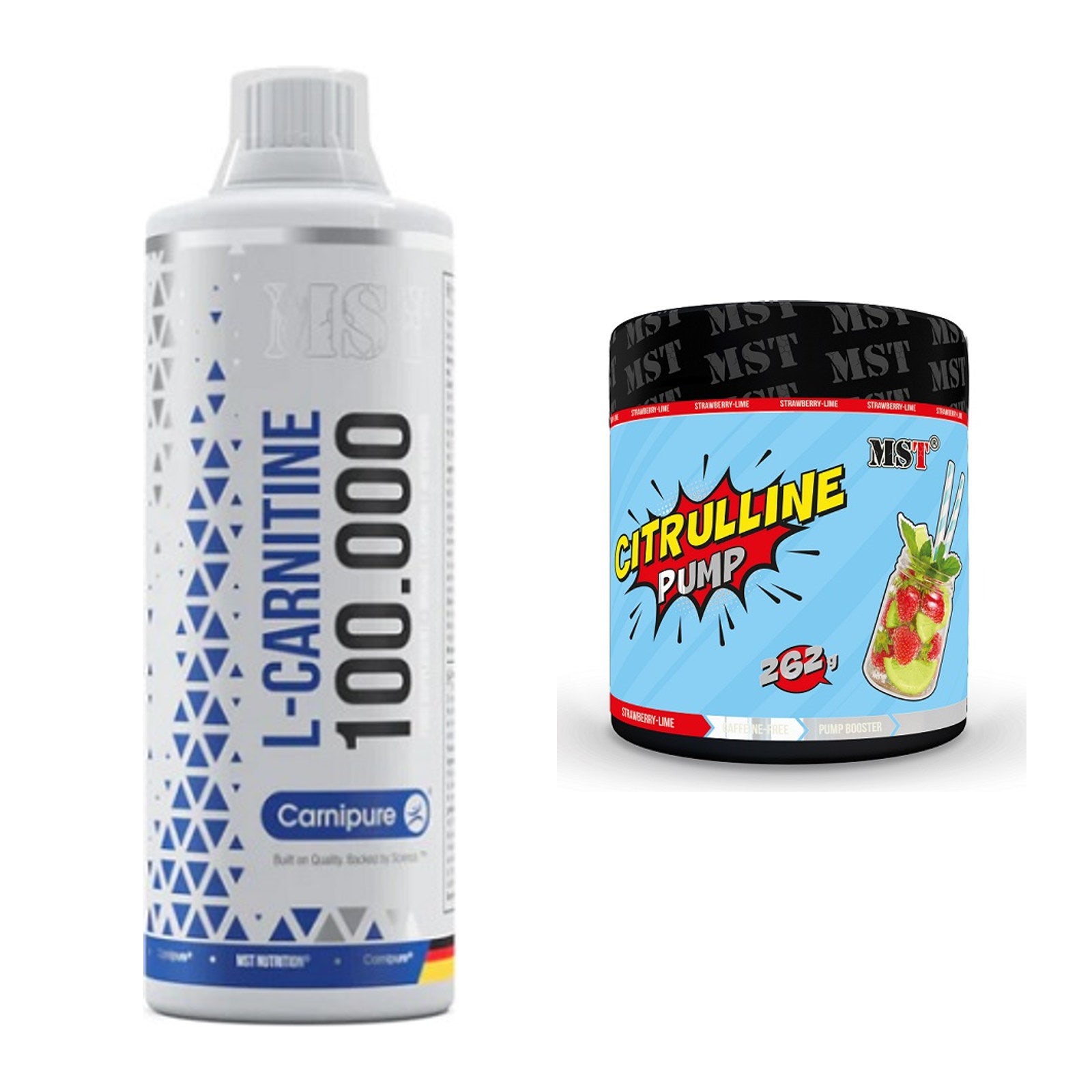 Cardio-Duo: MST L-Carnitine Carnipure 100 000 + MST Citrulline Pump – alle enthaltenen Artikel