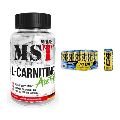 Cardio-Duo: MST L-Carnitine Acetyle + Cellucor C4 Energy – alle enthaltenen Artikel