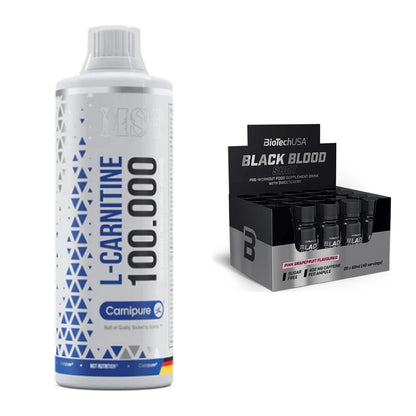 Cardio-Duo: MST L-Carnitine Carnipure + BioTech Black Blood Shot – alle enthaltenen Artikel