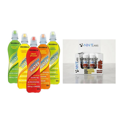 Cardio-Duo: Weider L-Carnitine WATER + NNT Extreme Pump Shot – alle enthaltenen Artikel