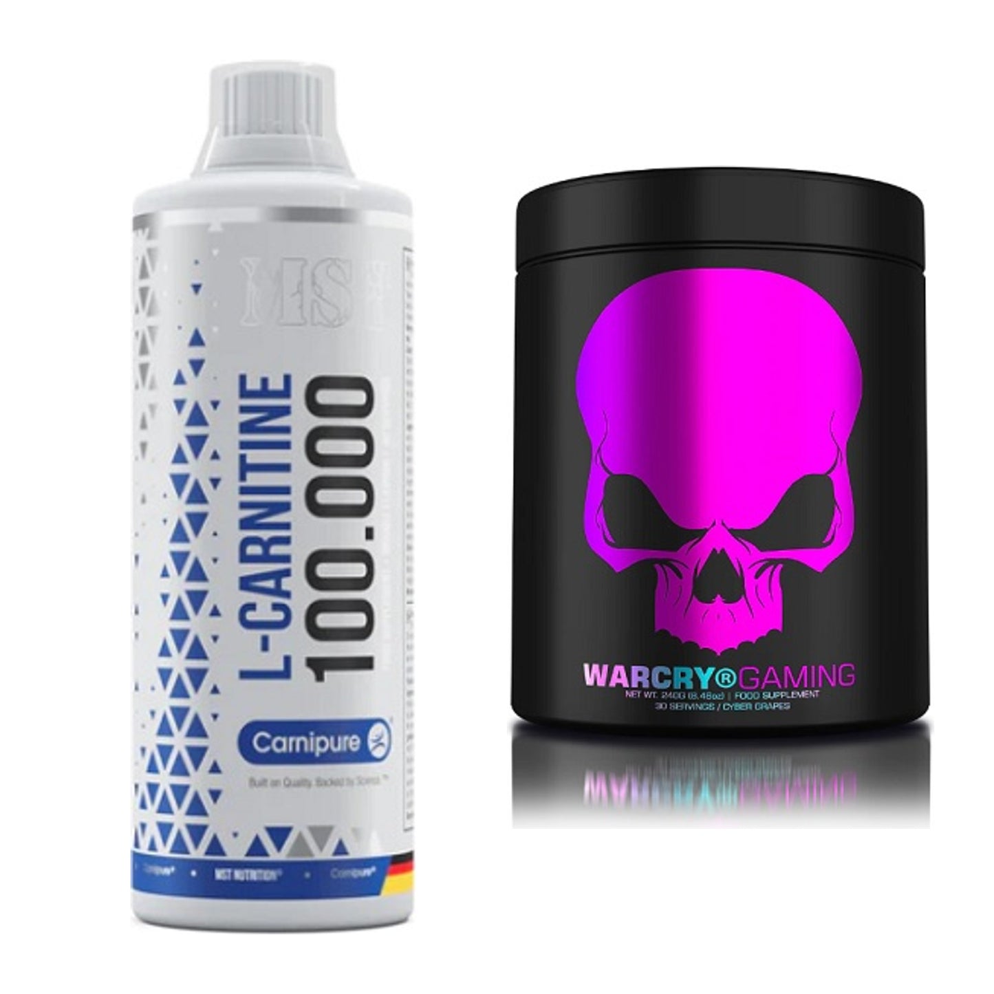 Cardio-Duo: MST L-Carnitine Carnipure + Genius Nutrition Warcry – alle enthaltenen Artikel