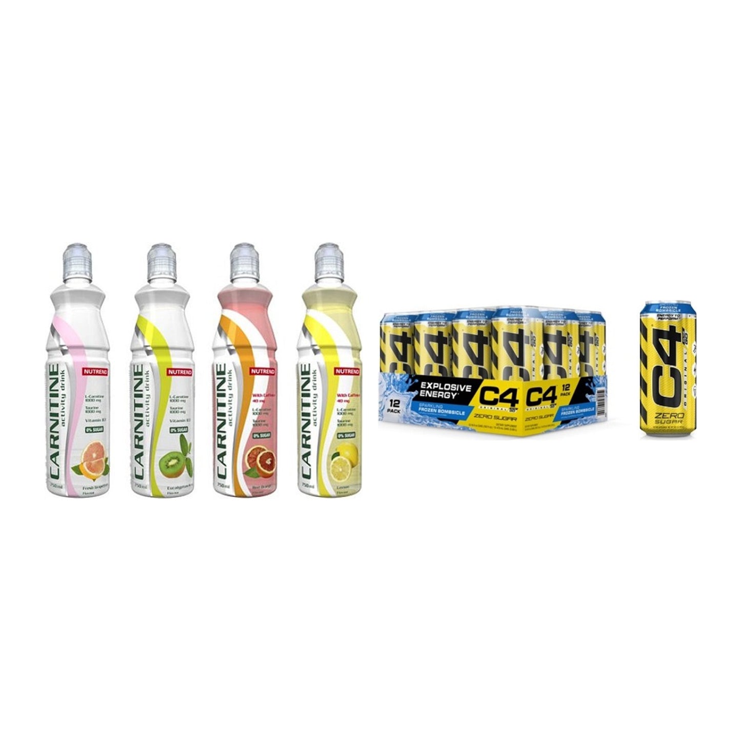 Cardio-Duo: Nutrend Activity L-Carnitine Drink + Cellucor C4 Energy – alle enthaltenen Artikel