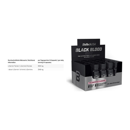 Cardio-Duo: INLEAD L-Carnitine Tartrate + BioTech Black Blood Shot – alle enthaltenen Artikel