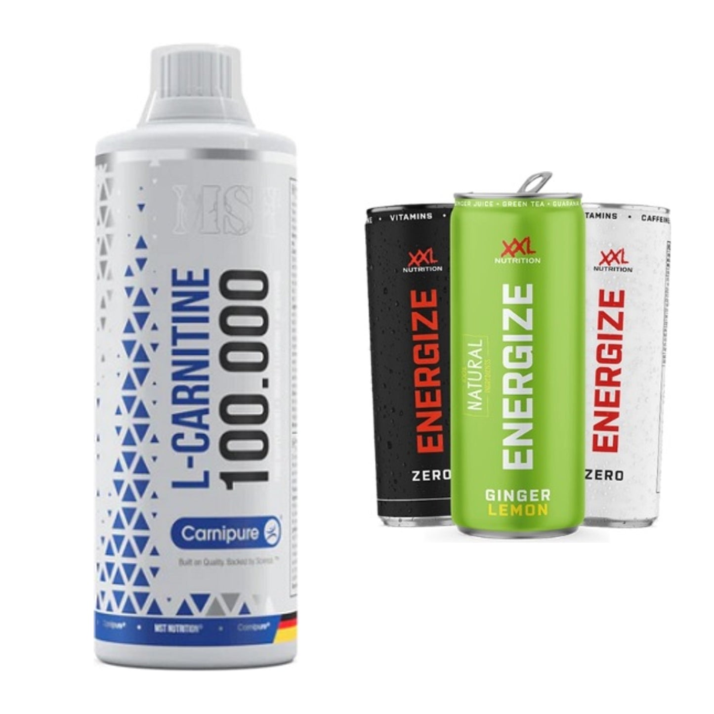 Cardio-Duo: MST L-Carnitine Carnipure + XXL Nutrition Energize! – alle enthaltenen Artikel