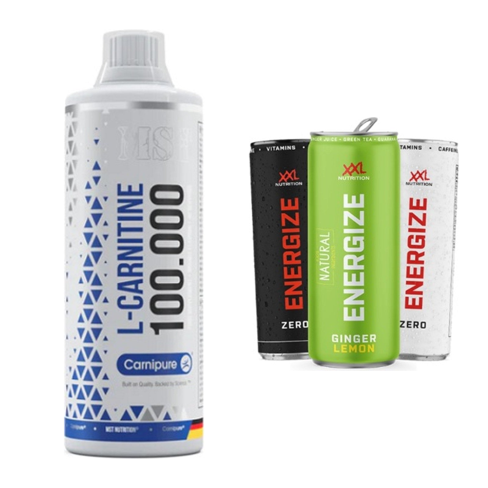 Cardio-Duo: MST L-Carnitine Carnipure + XXL Nutrition Energize! – alle enthaltenen Artikel