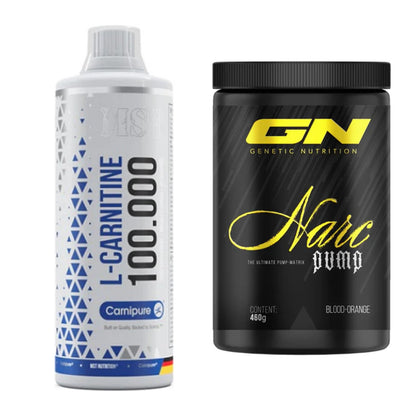 Cardio-Duo: MST L-Carnitine Carnipure 100 000 + GN Narc Pump – alle enthaltenen Artikel
