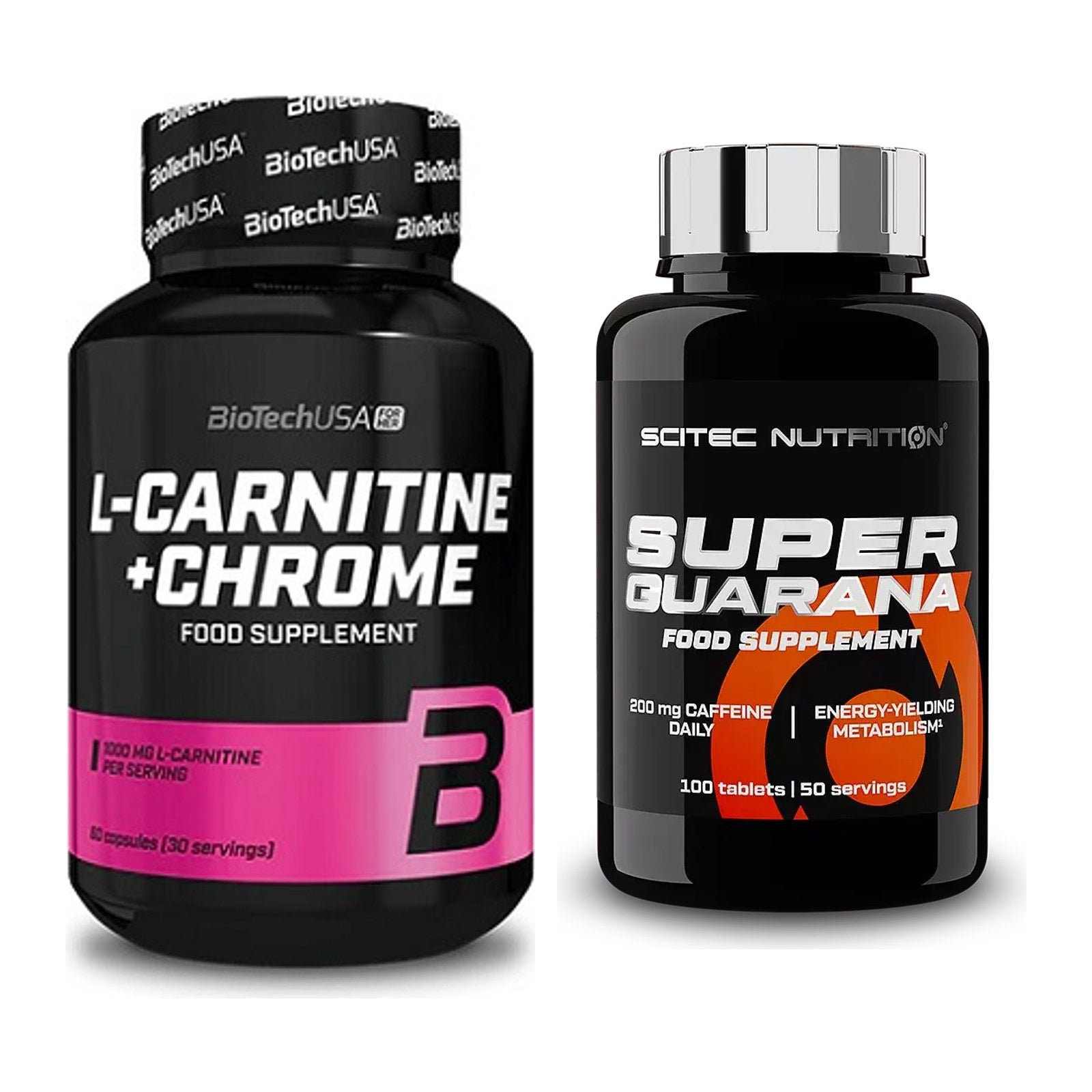 Cardio-Duo: BioTech L-Carnitine + Scitec Super Guarana 100 – alle enthaltenen Artikel