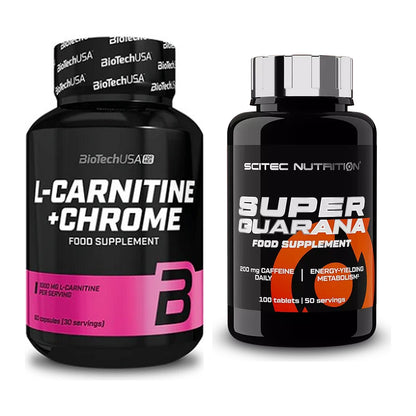 Cardio-Duo: BioTech L-Carnitine + Scitec Super Guarana 100 – alle enthaltenen Artikel