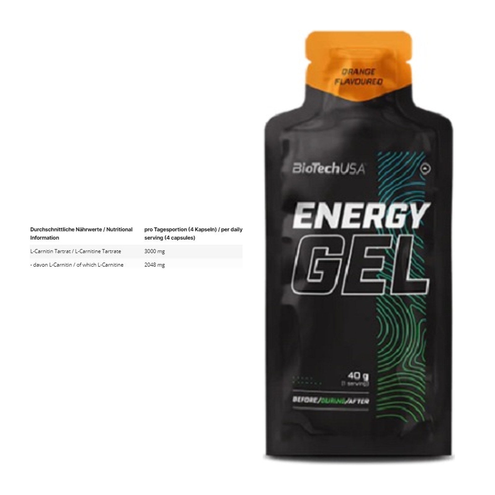 Cardio-Duo: INLEAD L-Carnitine Tartrate + BioTech Energy Gel – alle enthaltenen Artikel