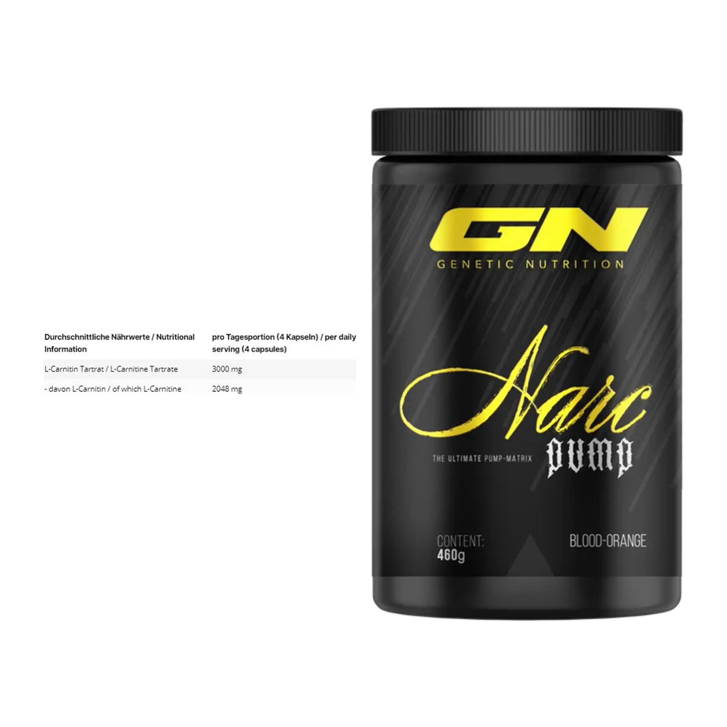Cardio-Duo: INLEAD L-Carnitine Tartrate + GN Narc Pump – alle enthaltenen Artikel