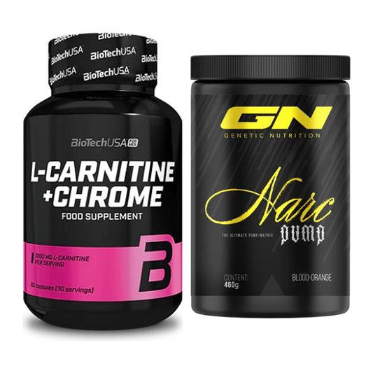 Cardio-Duo: BioTech L-Carnitine + Chrome + GN Narc Pump – alle enthaltenen Artikel
