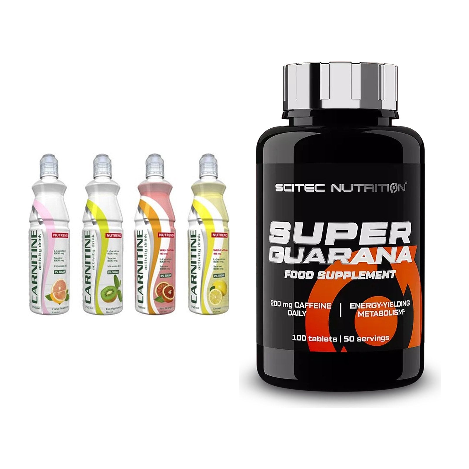 Cardio-Duo: Nutrend Activity + Scitec Super Guarana 100 – alle enthaltenen Artikel