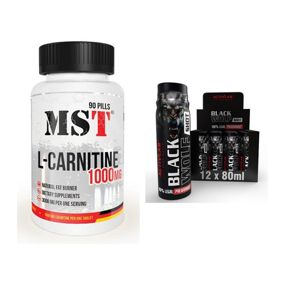Cardio-Duo: MST L-Carnitine 1000 (90 + Activlab Black Wolf – alle enthaltenen Artikel