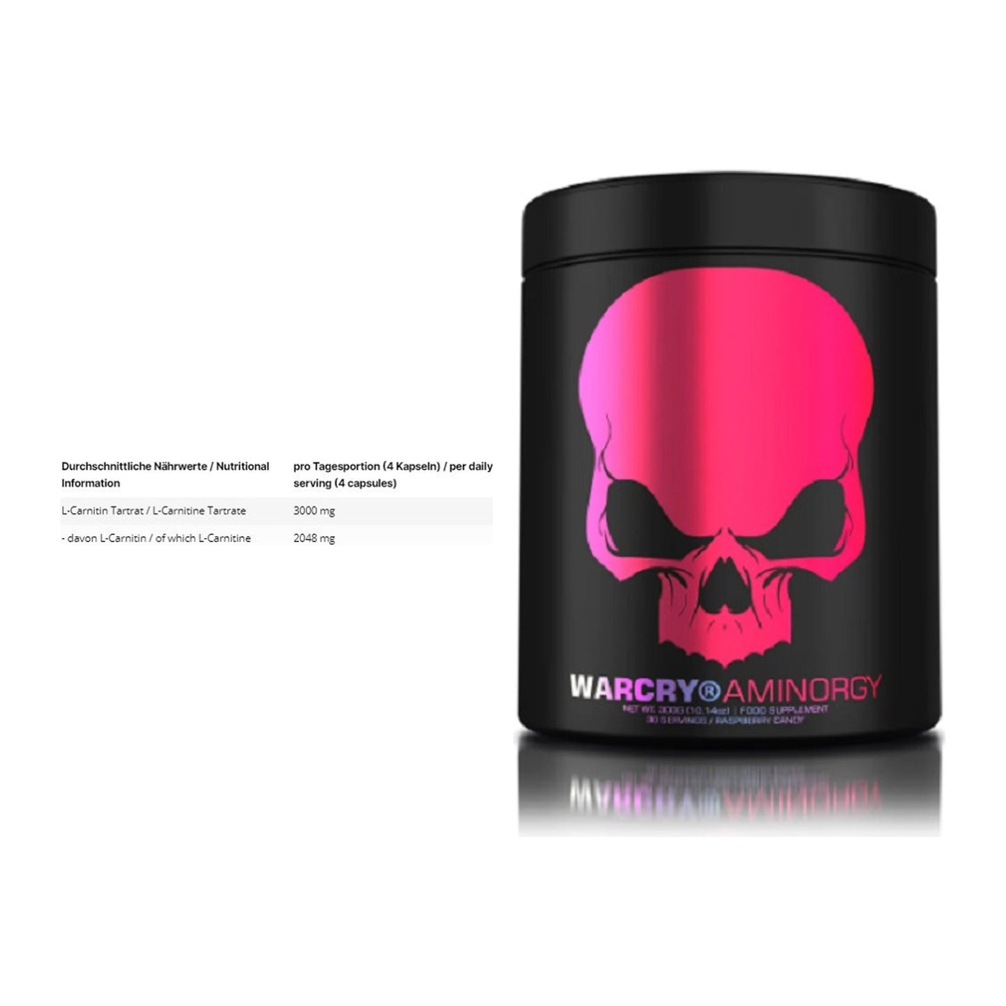 Cardio-Duo: INLEAD L-Carnitine Tartrate + Genius Nutrition Warcry – alle enthaltenen Artikel