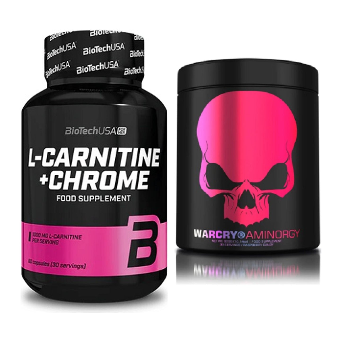 Cardio-Duo: BioTech L-Carnitine + Genius Nutrition Warcry – alle enthaltenen Artikel