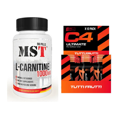 Cardio-Duo: MST L-Carnitine 1000 (90 + Cellucor C4 Ultimate – alle enthaltenen Artikel