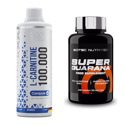 Cardio-Duo: MST L-Carnitine Carnipure + Scitec Super Guarana 100 – alle enthaltenen Artikel