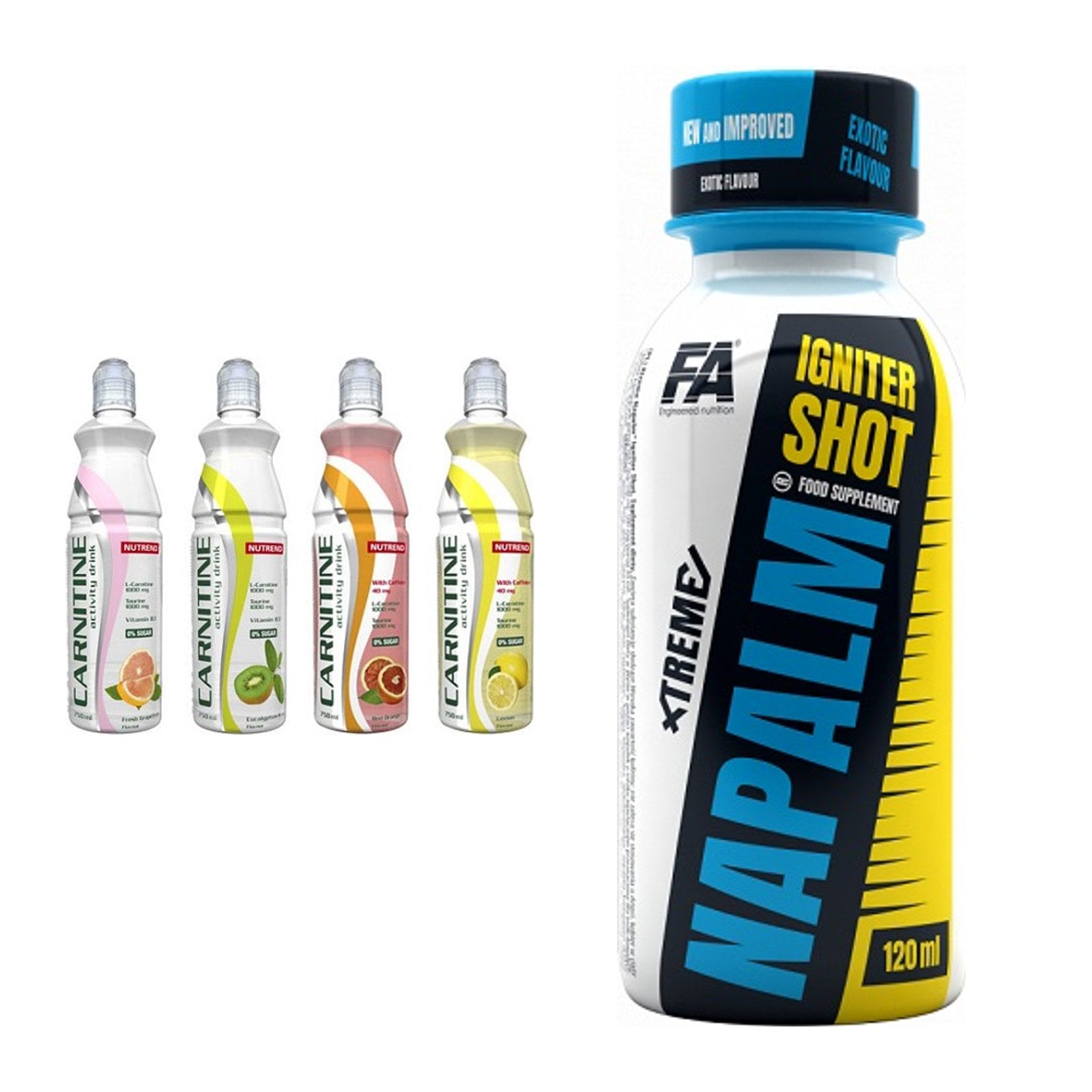 Cardio-Duo: Nutrend Activity + FA Nutrition Xtreme Napalm – alle enthaltenen Artikel