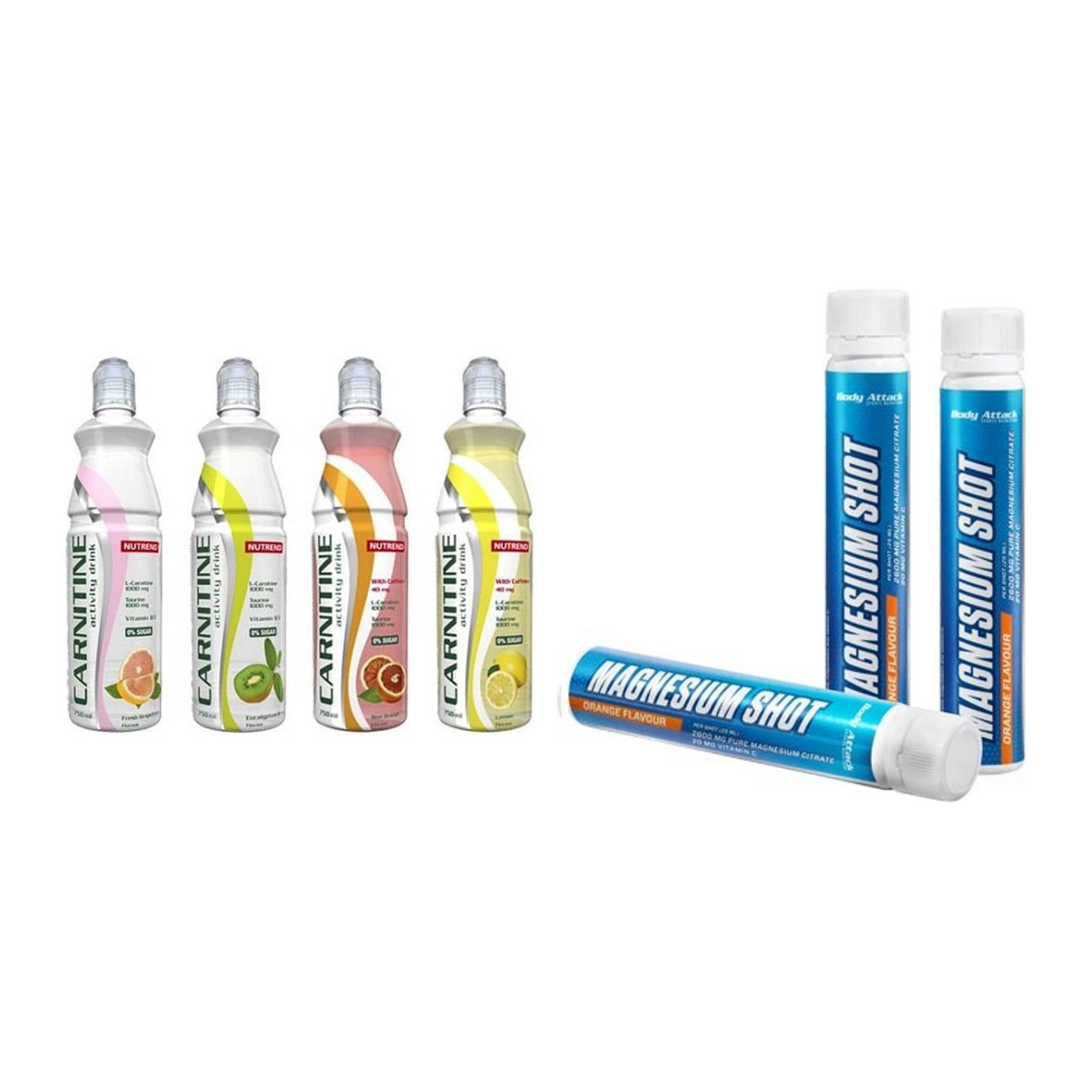 Cardio-Duo: Nutrend Activity + Body Attack Magnesium Shots – alle enthaltenen Artikel
